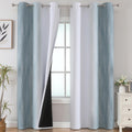 Estelartextiler Estelar Textiler Stone Blue and Greyish White Gradient Room Darkening Blackout for Living Room, Thermal Insulated Ombre Lig…