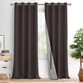 Xwzo Complete Blackout Shades Window Curtain Panels with Tiebacks- Noise Reduction and Light Blocking Grommet Curtains with Black Liner for…