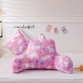 Aimuan Pink Cat Reading Pillow Bed Rest Wedge Backrest Pillow with Arms Back Support for Sitting Up in Bed Cushion Incline Rest Sleeping…