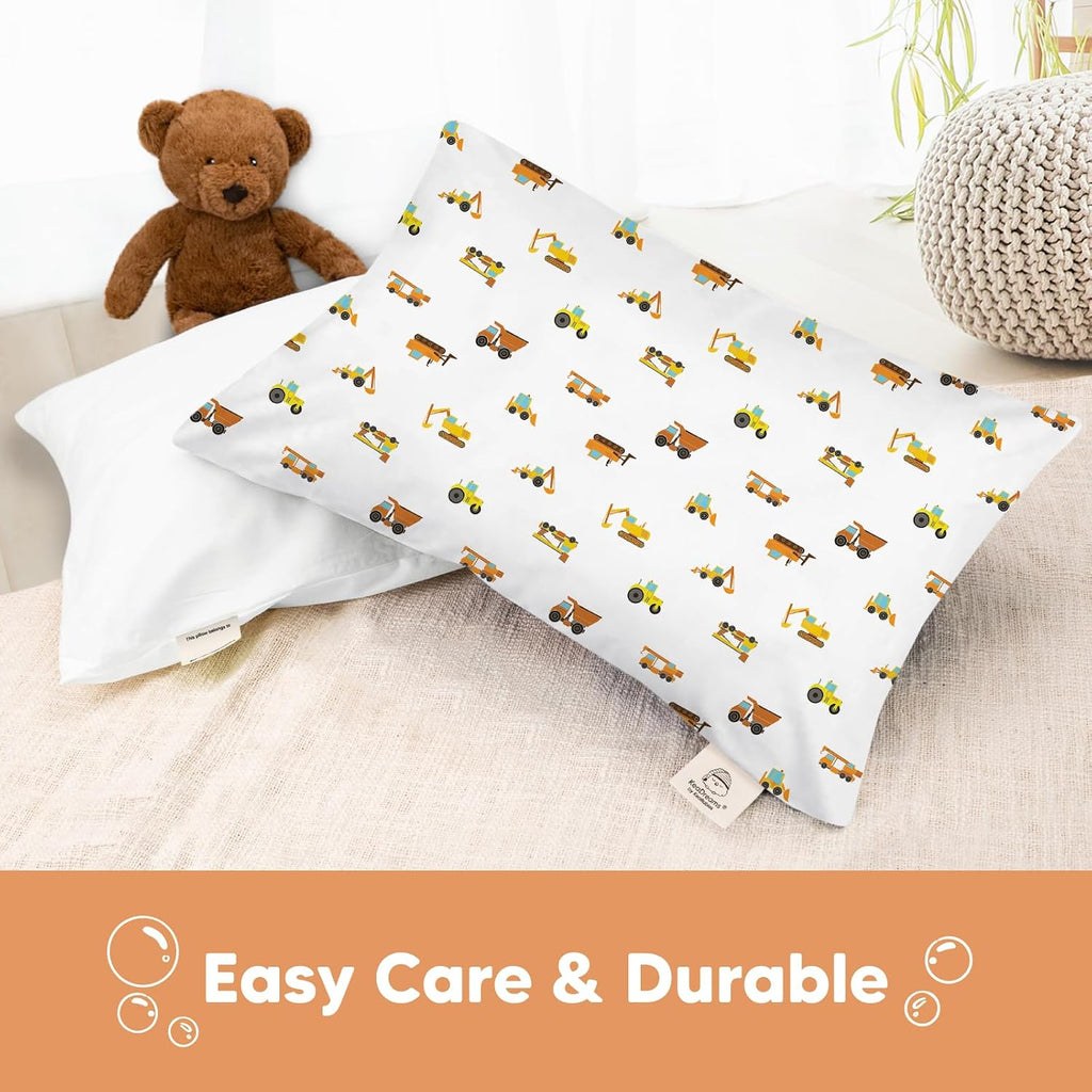 KeaBabies Toddler Pillowcase 13"x18" - Organic Cotton Toddler Pillowcase for Kids, Boys, Girls, Soft & Durable Cotton Cover for Miniature…