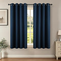 Joydeco Blackout Curtains 63 Inch Length 2 Panels Set, Thermal Insulated Long Curtains& Drapes 2 Burg, Room Darkening Grommet Drapes for Li…