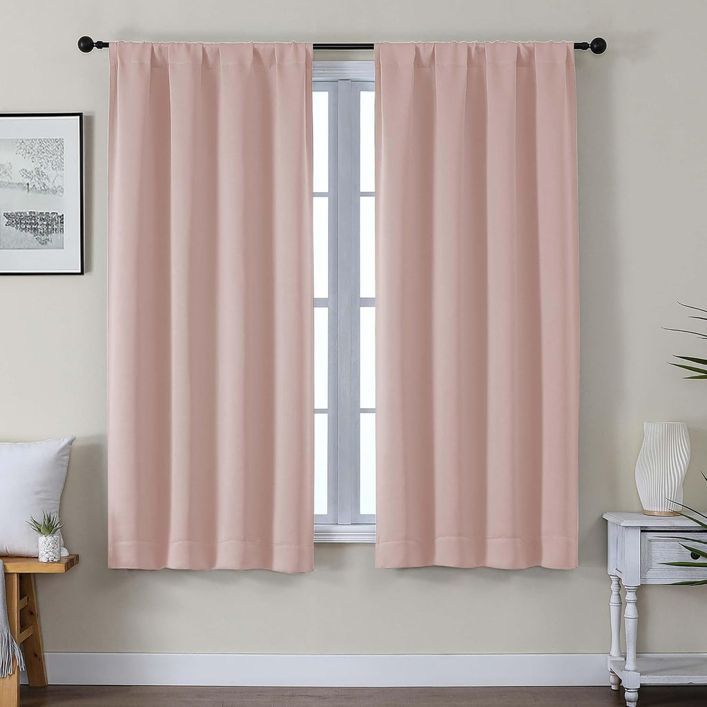 Gwine Valentine's Day Blackout Curtains for Living Room 63 Inch Long, Thermal Insulated Window Treatment Black Out Curtains for Bedroom…