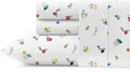 Pointehaven Floral Garden Printed Cotton Percale 4 pc Sheet Set, King