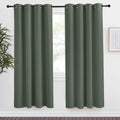 NICETOWN Blackout Curtain for Living Room 78 inch Long, 1 Panel, Dark Mallard, W55 x L78, Grommet Thermal Insulated Room Darkening Sound…