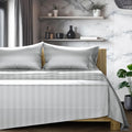 TEXAS LINEN CO. 100% Egyptian Cotton Sheets King Size Set - 1200 Series Star Sleepin' Damask Egyptian Cotton Luxury Sheets King Size (4…