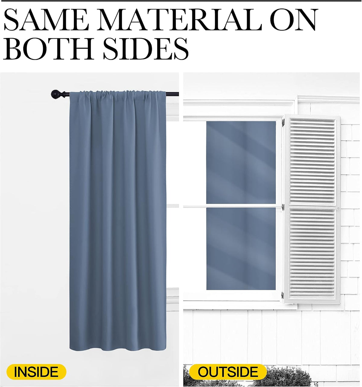 NICETOWN Blackout Curtains for Living Curtains, Triple Weave Home Decoration Thermal Insulated Solid Blackout Curtains & Drapes for…