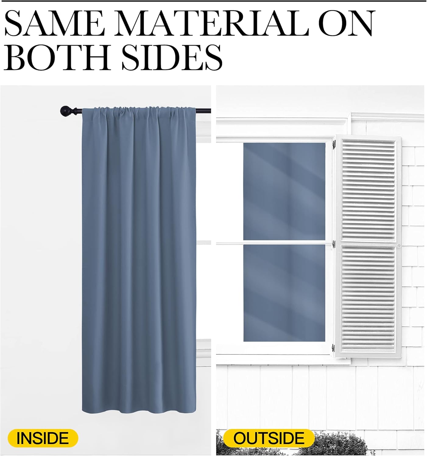 NICETOWN Living Room Curtains, Blackout Curtain Panels, Window Treatment Energy Saving Thermal Insulated Solid Rod Pocket Blackout…