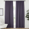 Nicetown Light Reducing Curtain Panels Window Draperies - (Greyish Purple Color) 52x84 inch, 2 Pieces, Insulating Room Darkening Drapes for…