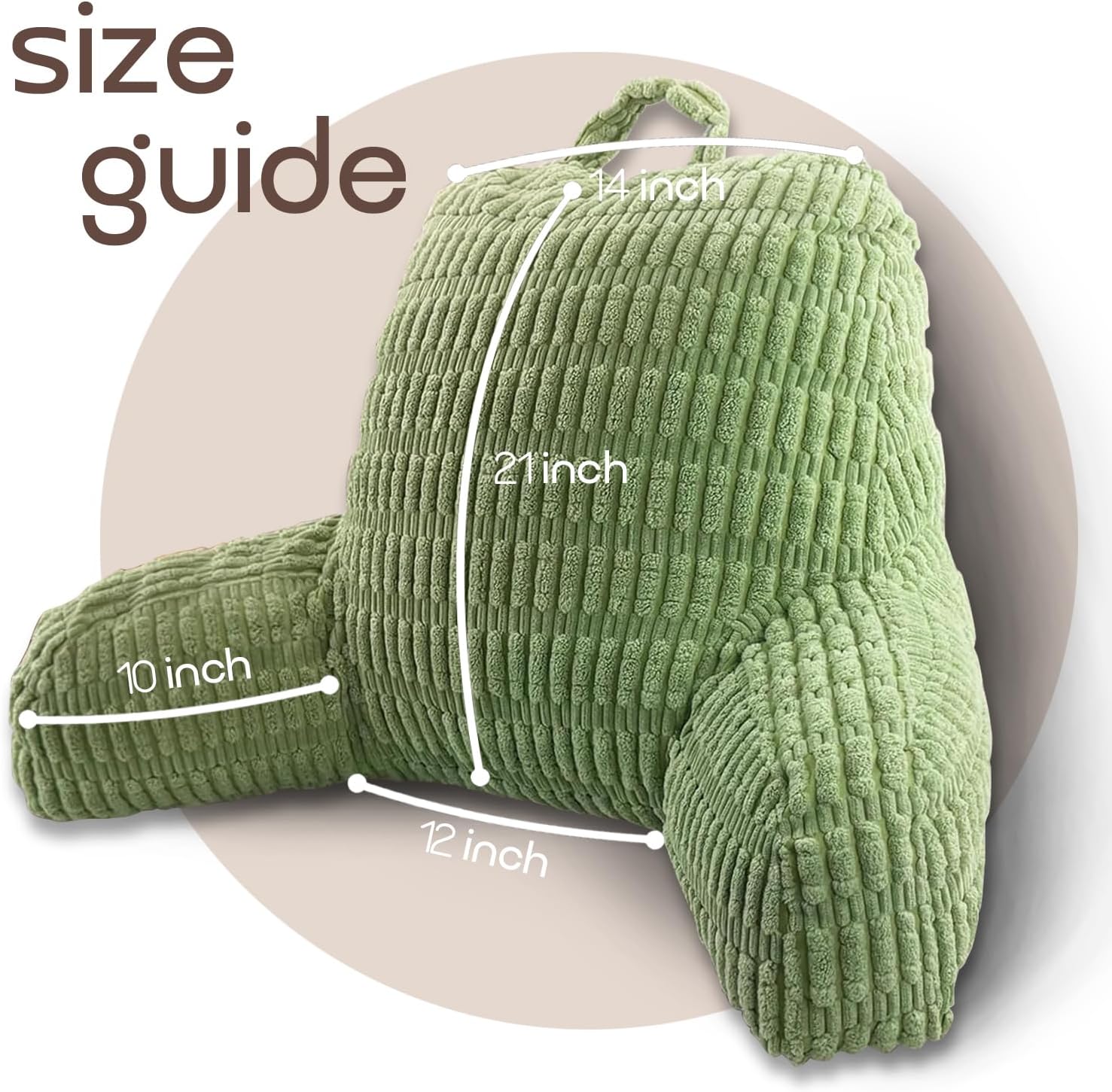MIJIMO Reading Pillows for Sitting in Bed Adult, Back Rest Pillow for Sitting Up in Bed and Couch, Back Support Chair Pillow Support…