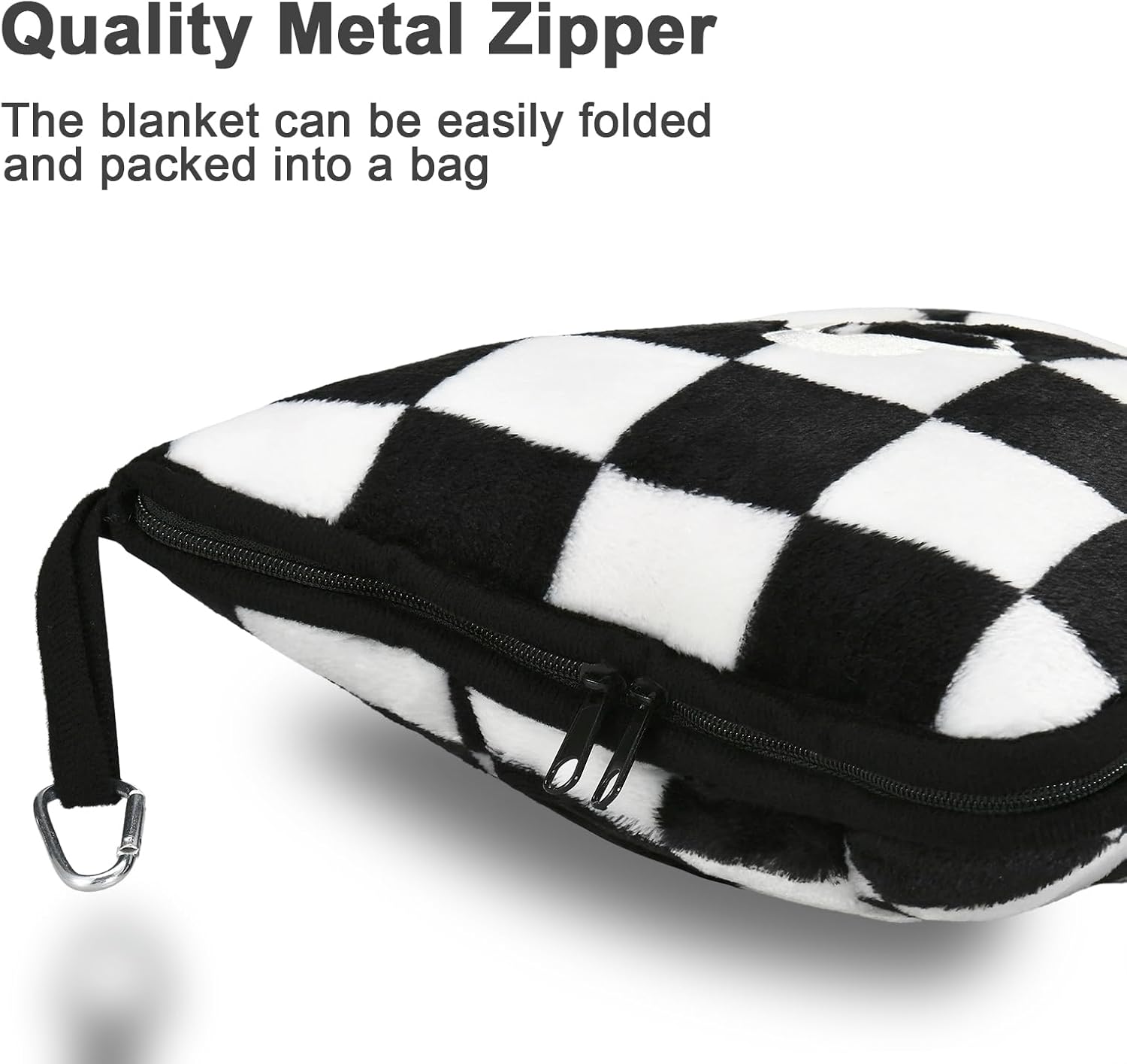 JungleStar Travel Blanket and Pillow Compact, Soft 2 in 1 Airplane Blanket with Soft Bag Pillowcase, Hand Luggage Sleeve and Backpack Clip (…