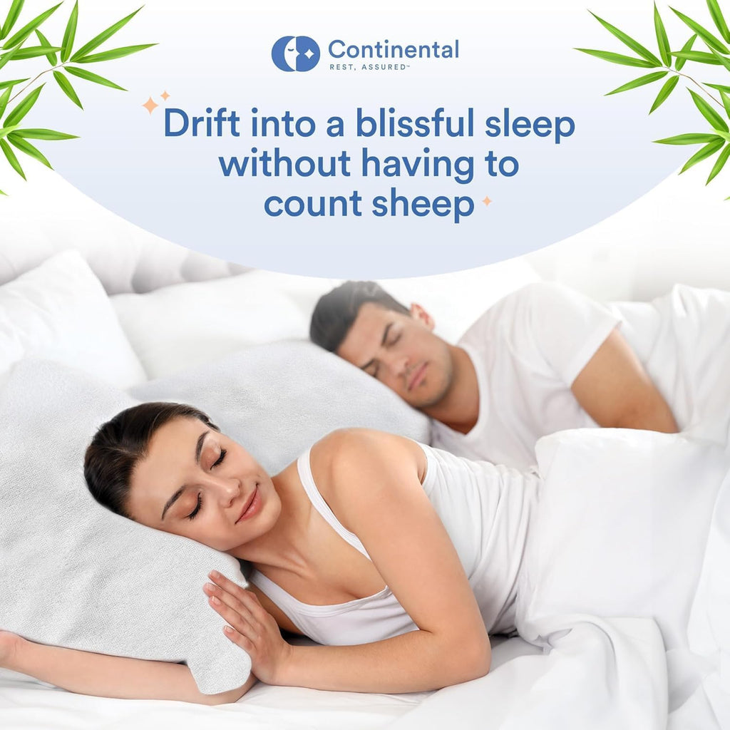 ContinentalBedding Continental Bedding Viscose Derived from Bamboo Pillow Protector Zippered Waterproof Feather Proof and Down Proof Silky…