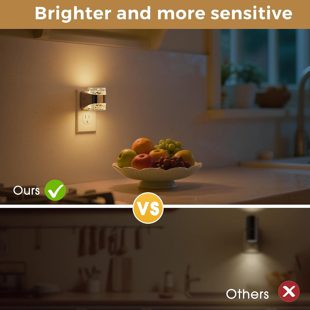 L LOHAS LED 3CCT Night Lights Plug into Wall, 3000K/4000k/5000K Adjustable Color Temperature Night Light, Bubble Nightlight with Dusk to…