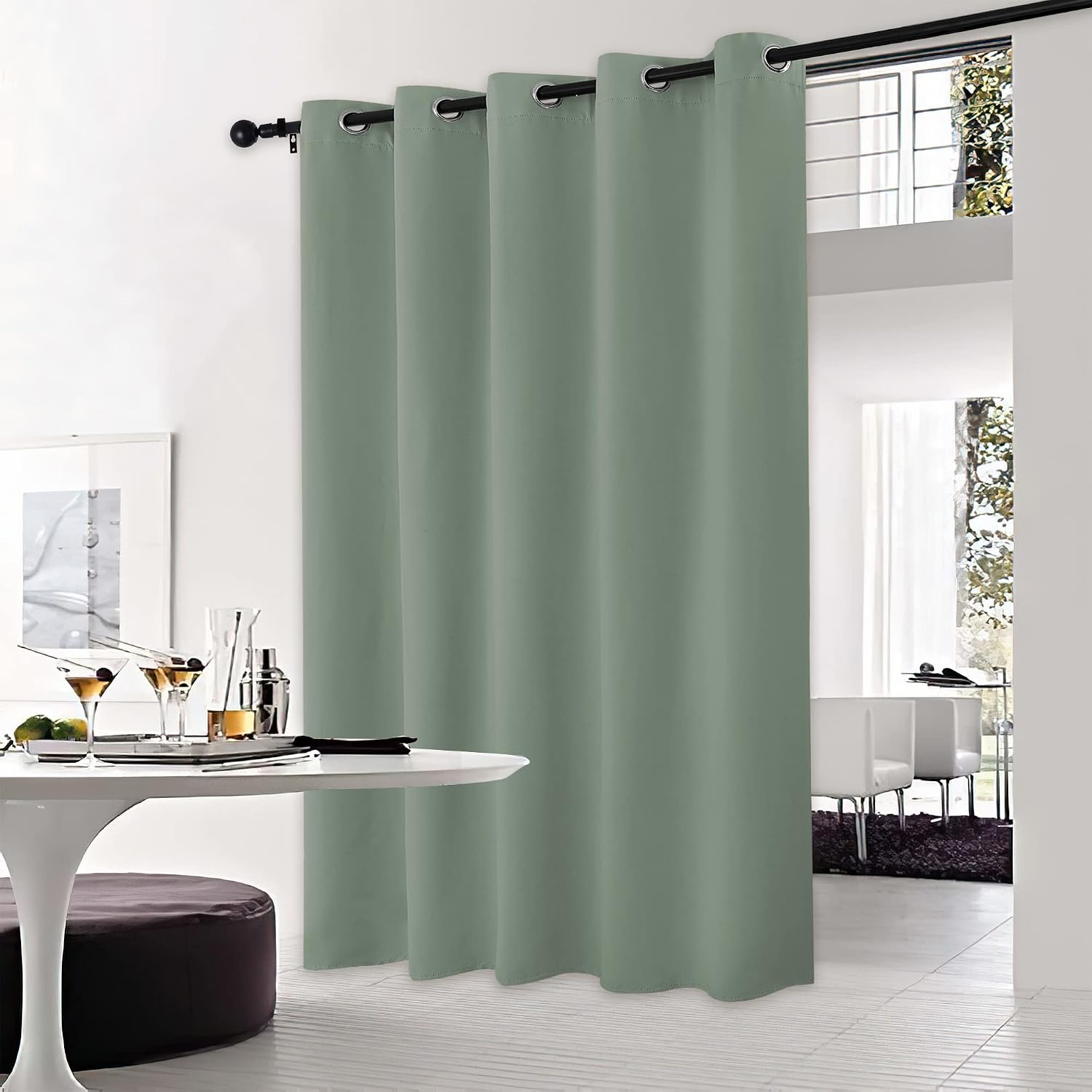 NICETOWN Sage Green Bedroom Blackout Curtain Panel, 1 Panel, 70 x 84 inch, Privacy Window Thermal Insulated Blackout Drape/Drapery for…
