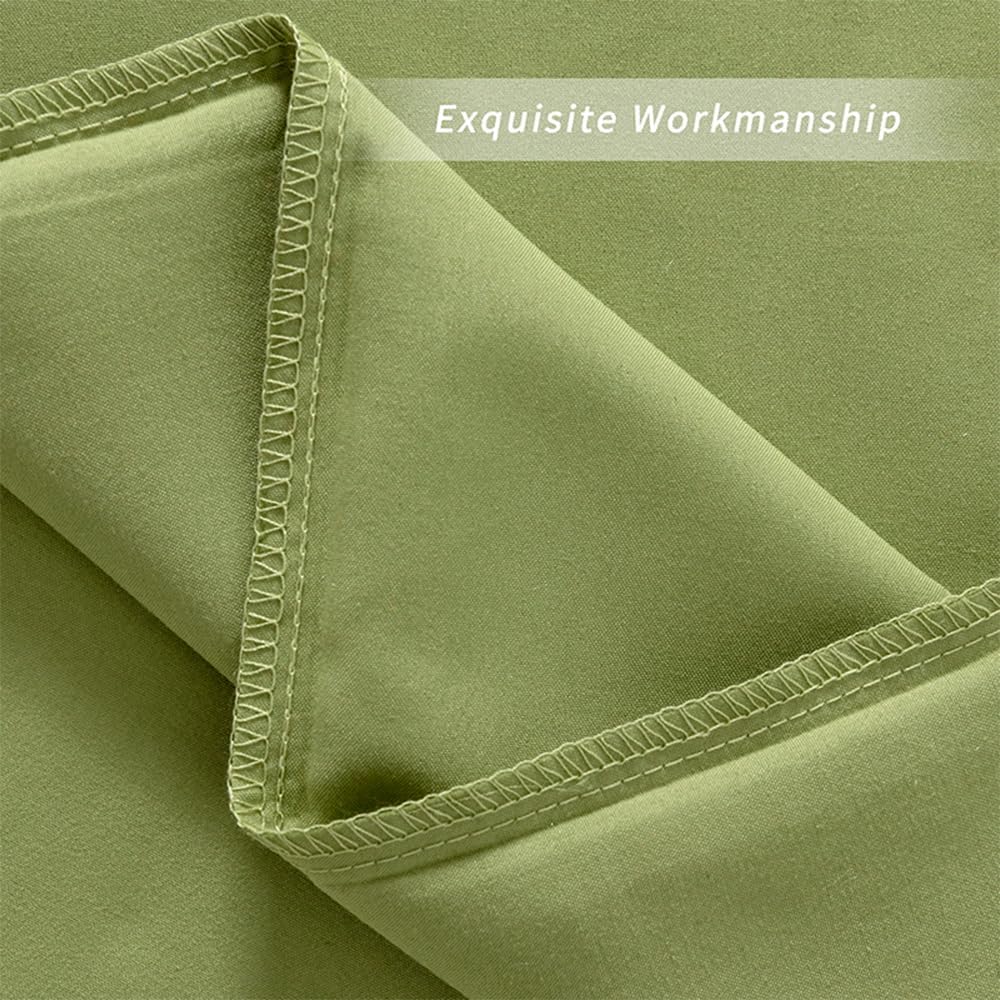 NookZuzu 2 Pack Microfiber Zipper Pillowcases, Soft Comfortable Not Shrink Olive Green Pillow Case, Standard Pillow Cases Set of 2 (20x26 I…