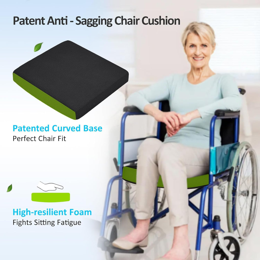 Havargo Washable Wheelchair Seat Cushions–Easy Maintenance Wheelchair Cushion That Reduces Caregiver Workload–Patented Anti-Sag Design with…