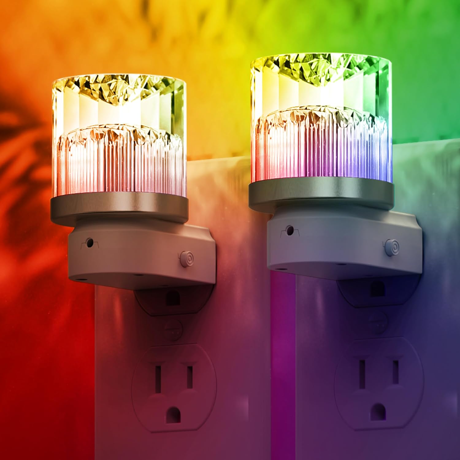 L LOHAS LED Night Light, Night Lights Plug into Wall with 10 Color Change RBG Nightlight Plug in Wall, Built in Dusk to Dawn Sensor for…