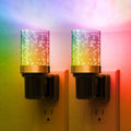 L LOHAS LED Night Light, 2 Pack Dimmable Night Lights Plug into Wall, Color Changing Nightlight RGB with Auto Light Sensor for Halloween…