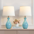 PARTPHONER Table Lamp Set of 2, Modern Ceramic Bedside Lamps for Night Stands, Classic Small Lamp Nightstand Lamp for Bedroom Living Room…