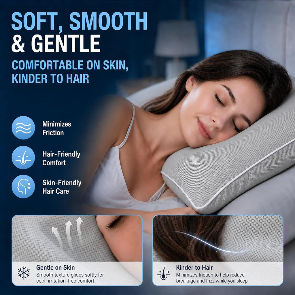 Cieltown Cooling Pillow Cases for Hot-Sleepers: Q-Max ≥0.4 Nylon Spandex Cool-to-Touch for Night Sweats - Waffle Weave for Dry & Com…