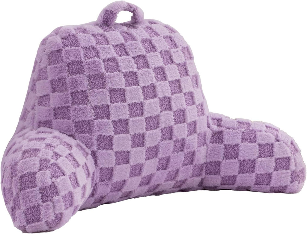 Aimuan Reading Pillow Checkered Bed Rest Wedge Backrest Checkerboard Pillow with Arms Back Support for Sitting Up in Bed Cushion Incline…