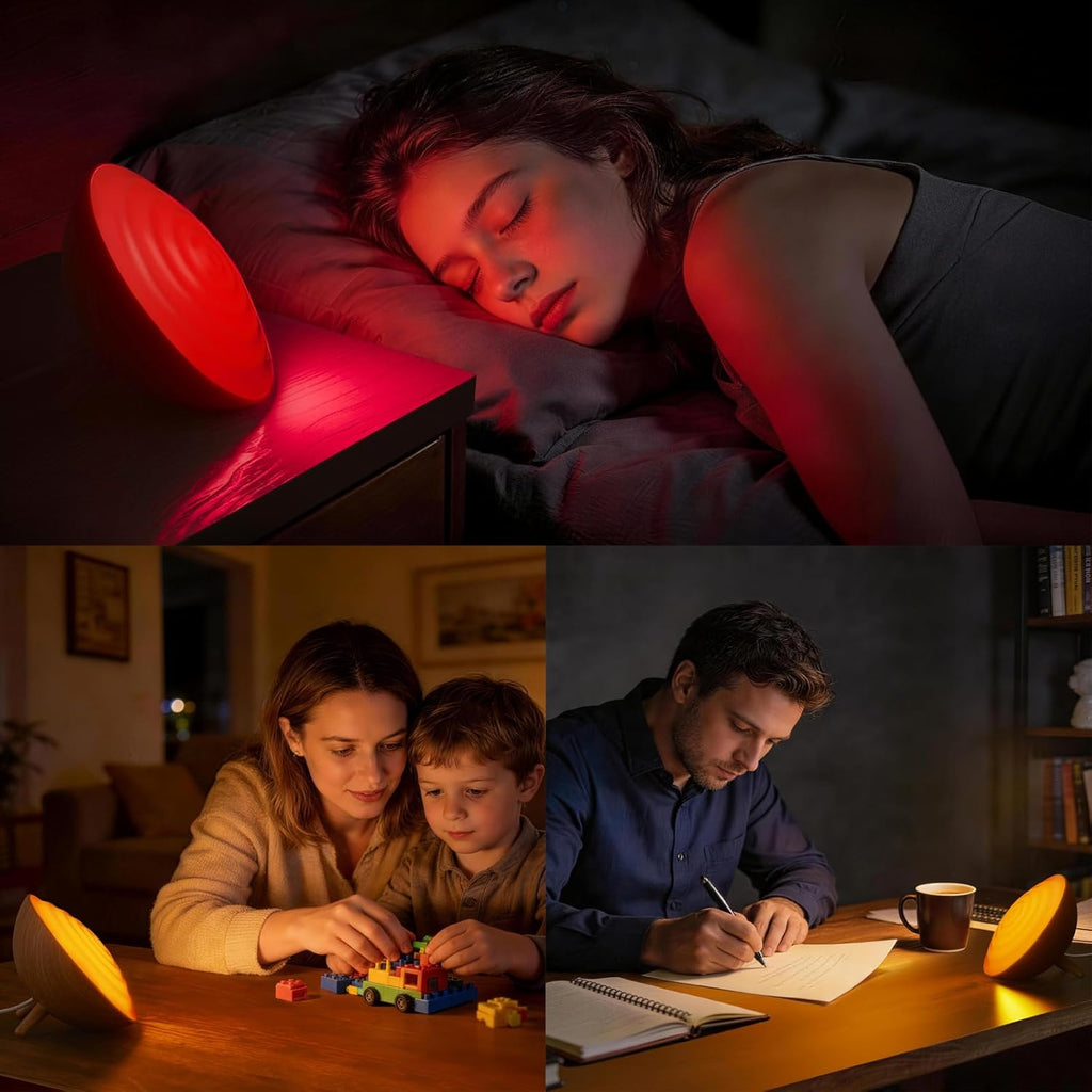 BOHON Red Light Night Light with Timer, 3 Color Modes 10 Brightness Dimmer Red Light Reading Light, 660nm Red Night Lights for Sleep…