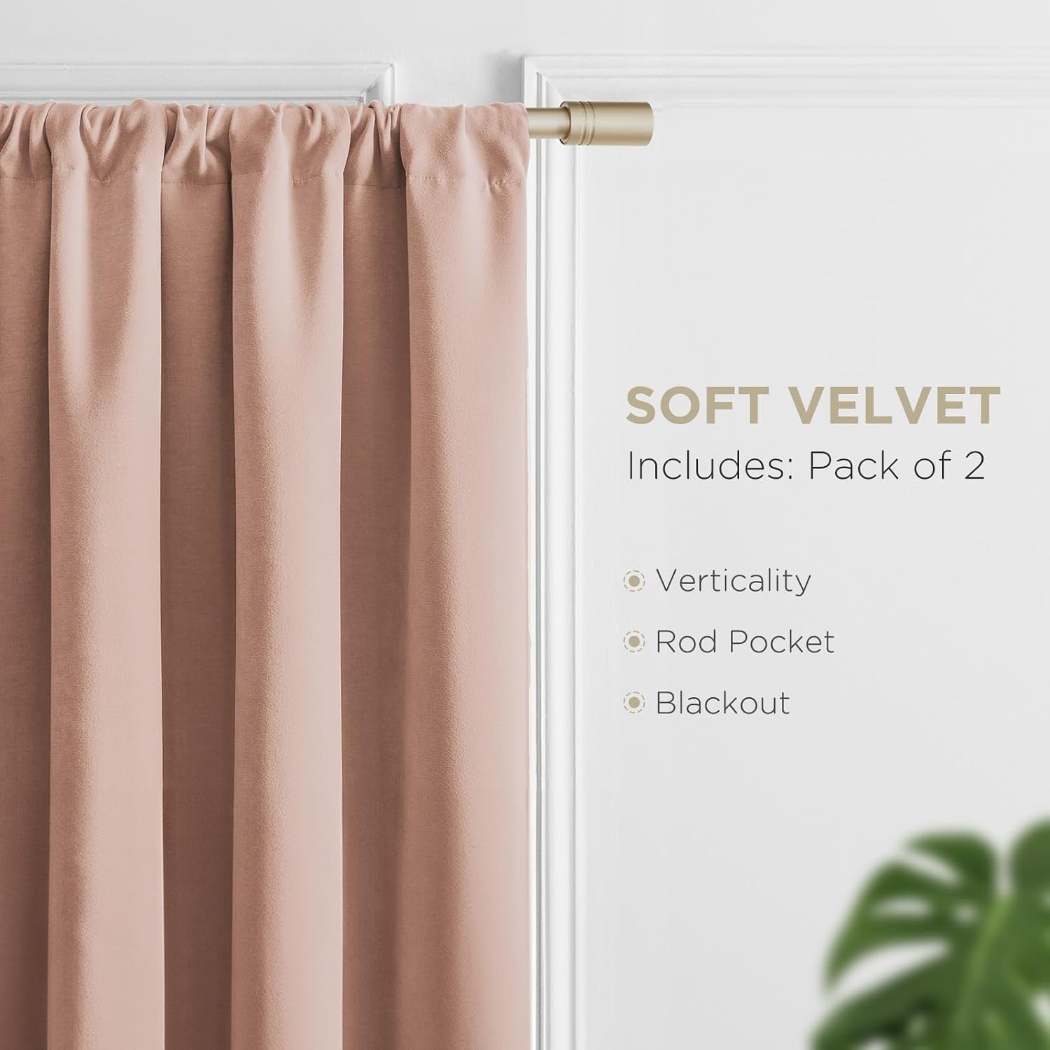 Joydeco Candy Pink Velvet Curtains 84 Inches 2 Panels, Luxury Thermal Insulated Soft Pink Curtains for Bedroom & Living Room, Room Darkenin…