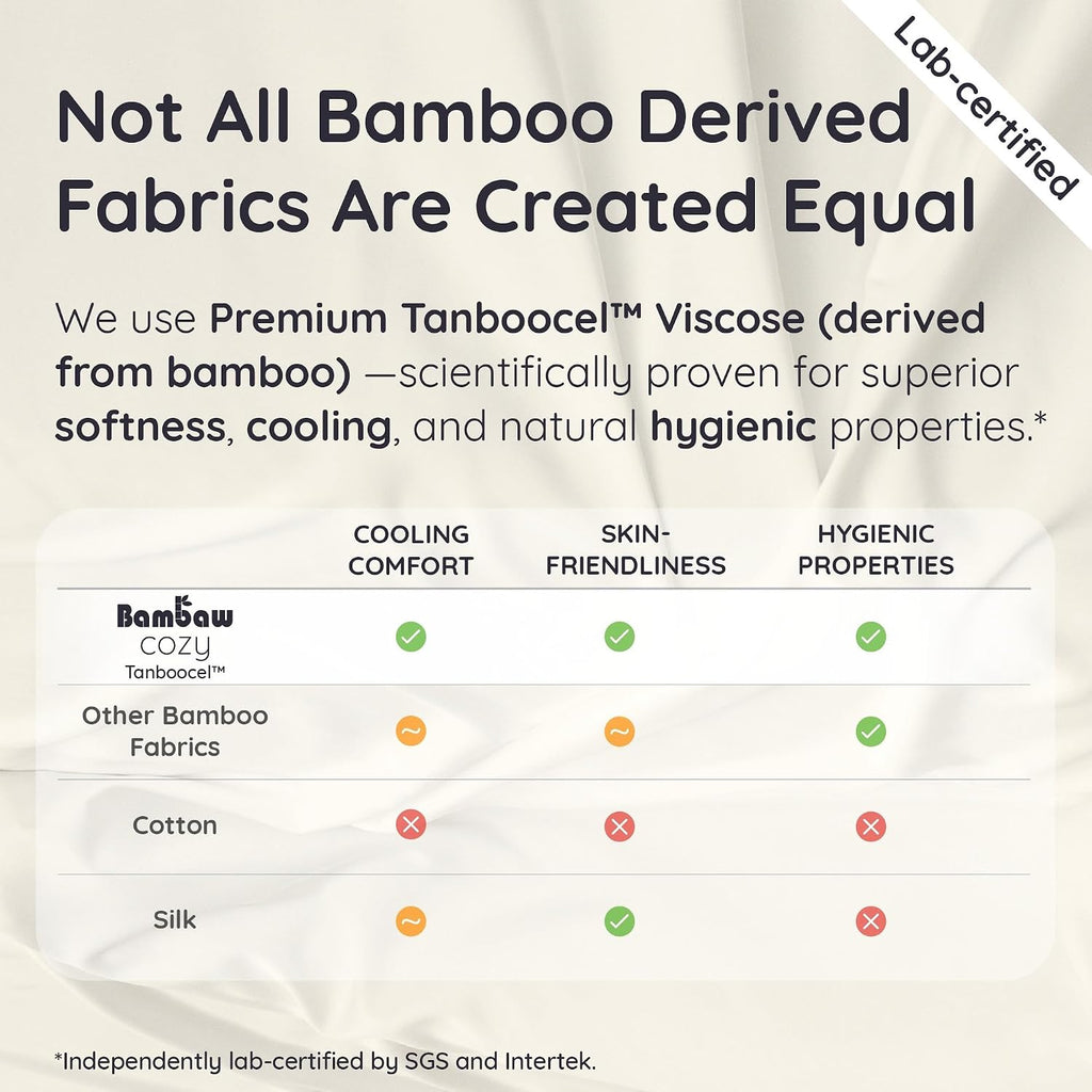 Bambaw 100% Viscose Derived from Bamboo Pillow Cases Queen Size Set of 2, Cooling Pillow Cases Queen Size, Breathable & Anti Acne Pillow Ca…