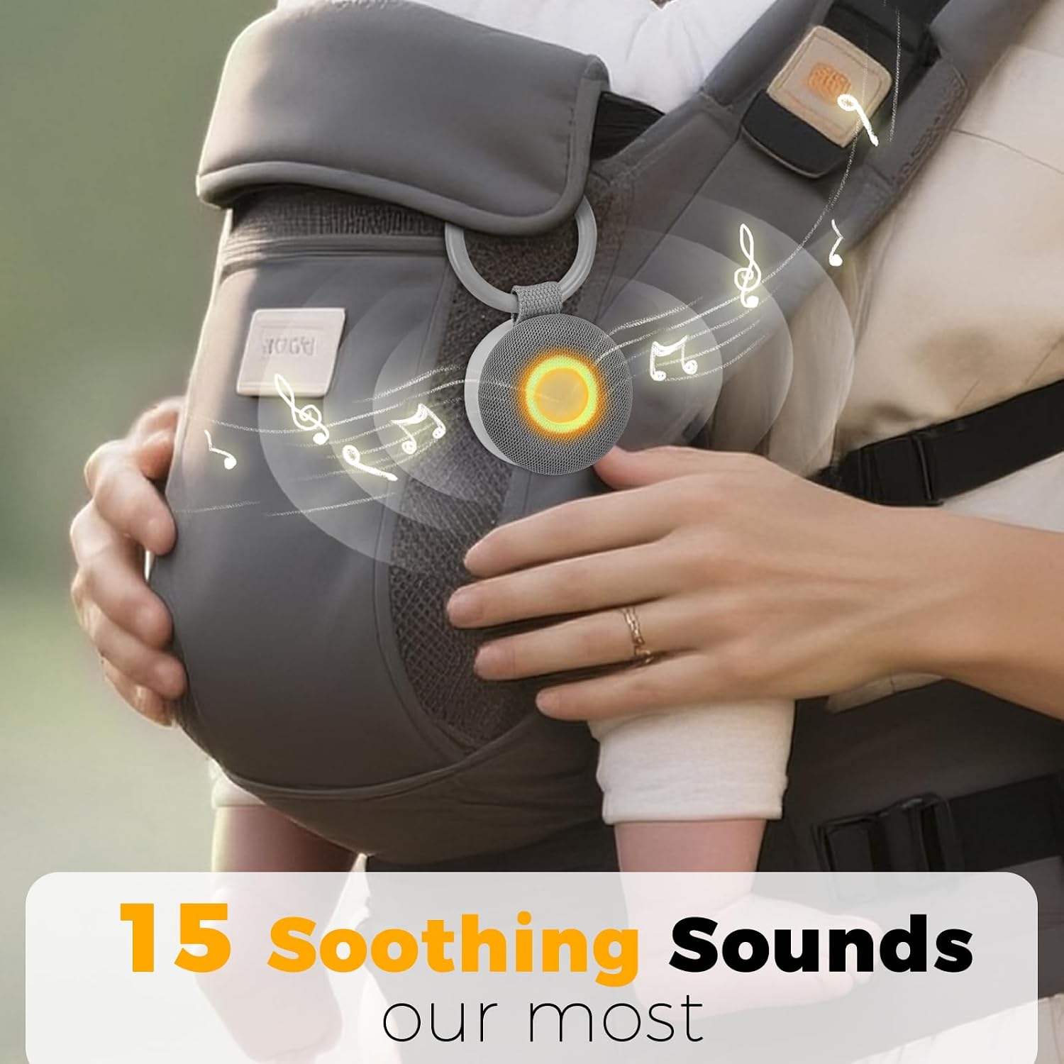 Portable Sound Machine - White Noise Sound Machine for Baby, Travel Donut Sound Machine for Sleep, 15 Soothing Sounds & 7 Colors Night…
