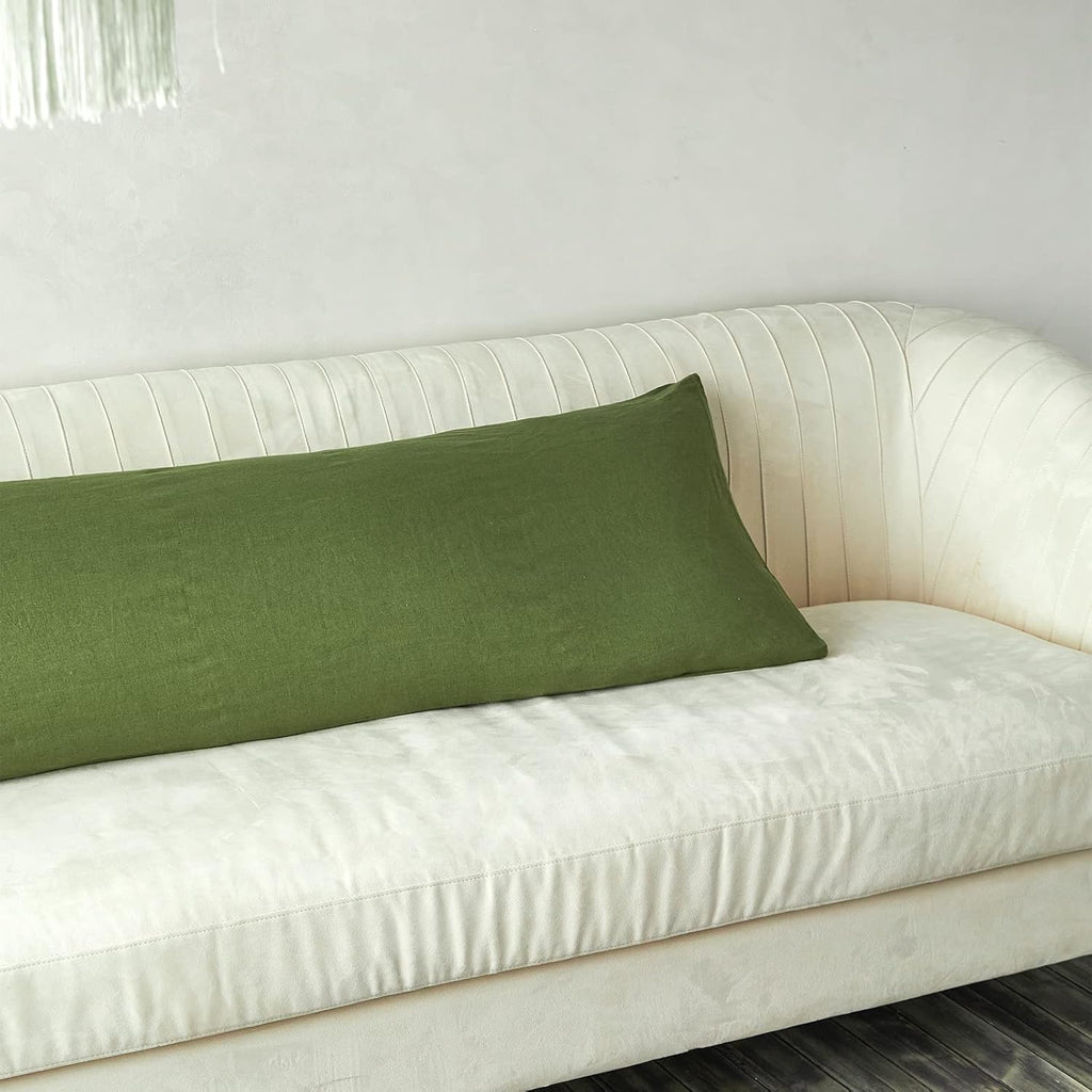 Simple&Opulence Body Pillow Cover 20" x 54",100% Pure Linen, Ultra Soft and Breathable, Body Pillowcase with Envelope Closur…