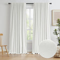 Keqiaosuocai 102 Inches Curtains Blackout Pinch Pleated Drapes Back Tab Hook Belt Country Farmhouse Curtains for Living Room Ceiling Track…
