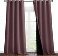 Nicetown Room Warming Thermal Insulated 100% Blackout Curtains, Sound Proof Drapes with Black Backing, Full Light Blocking Panels for Patio…