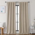 Simplebrand Ava Biscotti Beige Blackout Curtains for Bedroom 96 Inches Long 2 Panels, Solid Thermal Insulated, Energy Saving Nursery Window…