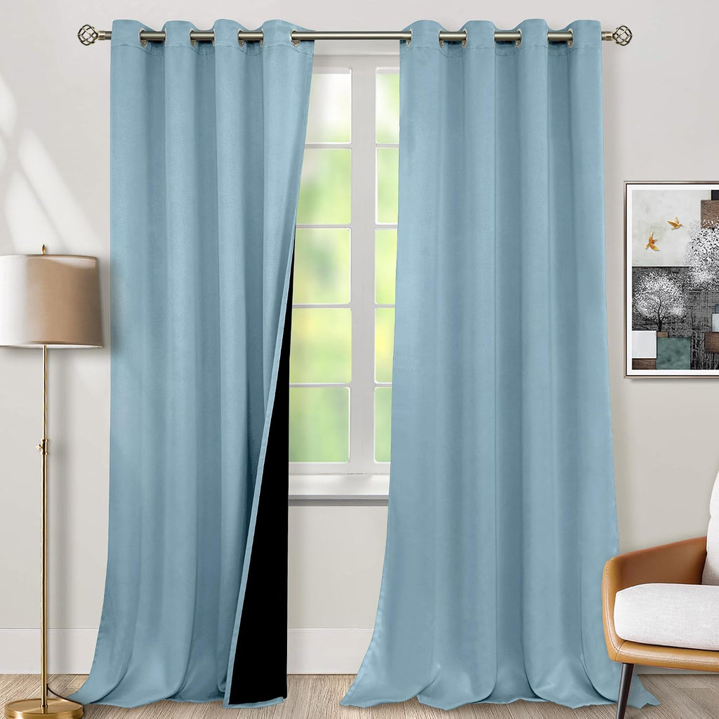 BGment Blackout Curtains 95 Inches Long 2 Panels Set for Living Room, Thermal Insulated 100% Light Blocking Curtains&Drapes, Grommet Soundp…