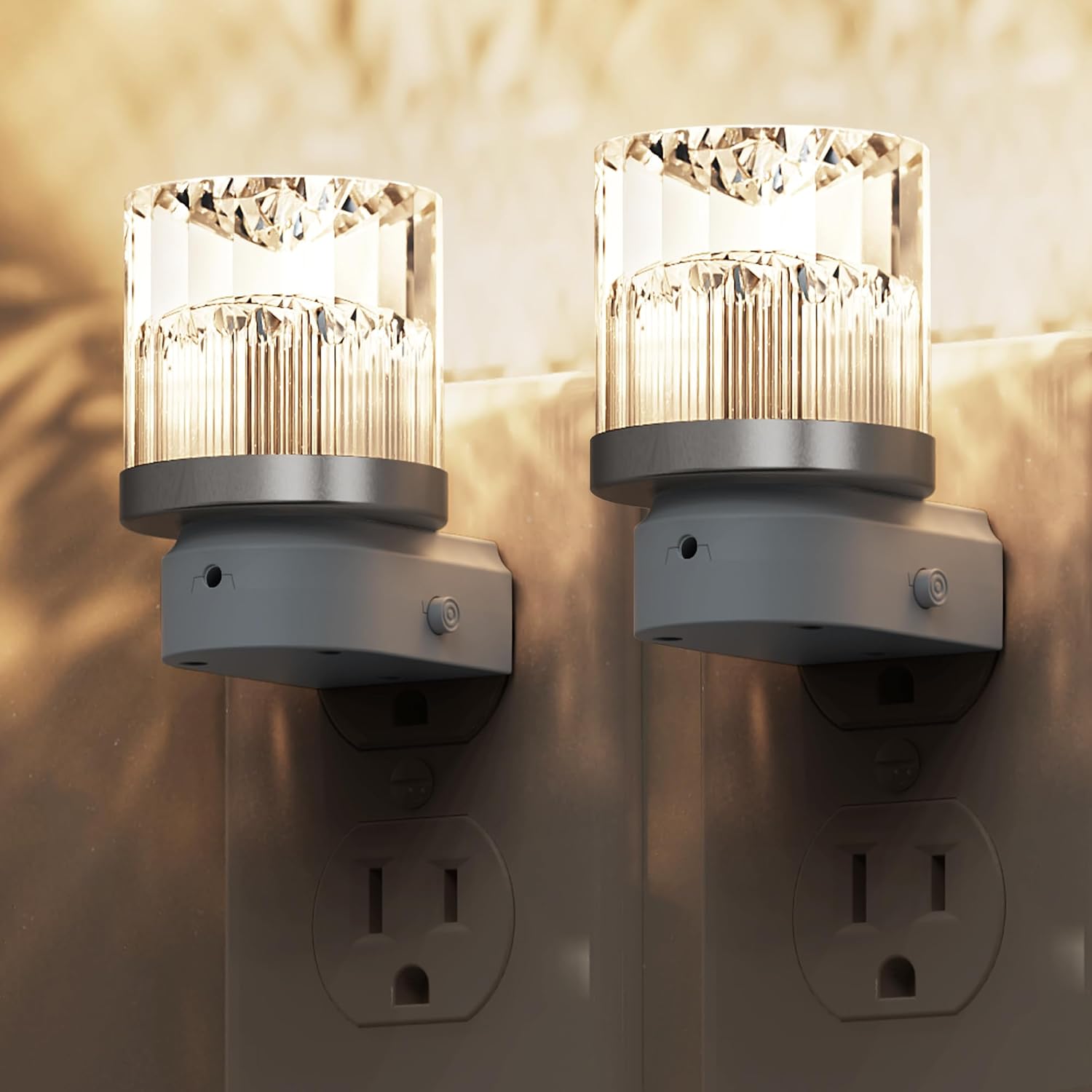 L LOHAS LED Night Light, 2 Pack Night Lights Plug into Wall, 3000K Soft Light LED NightLights, Built in Dusk to Dawn Sensor for Hallway…