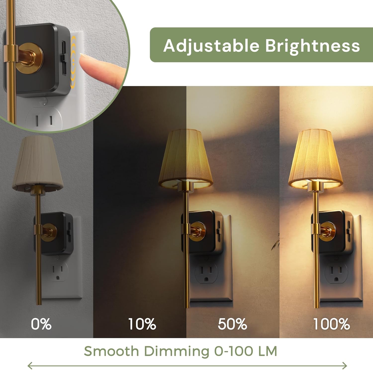 L LOHAS LED Night Lights Plug into Wall, 2 Pack Pleated Fabric Cover Night Light, Dusk to Dawn Sensor Vintage Nightlight, 0-100LM…