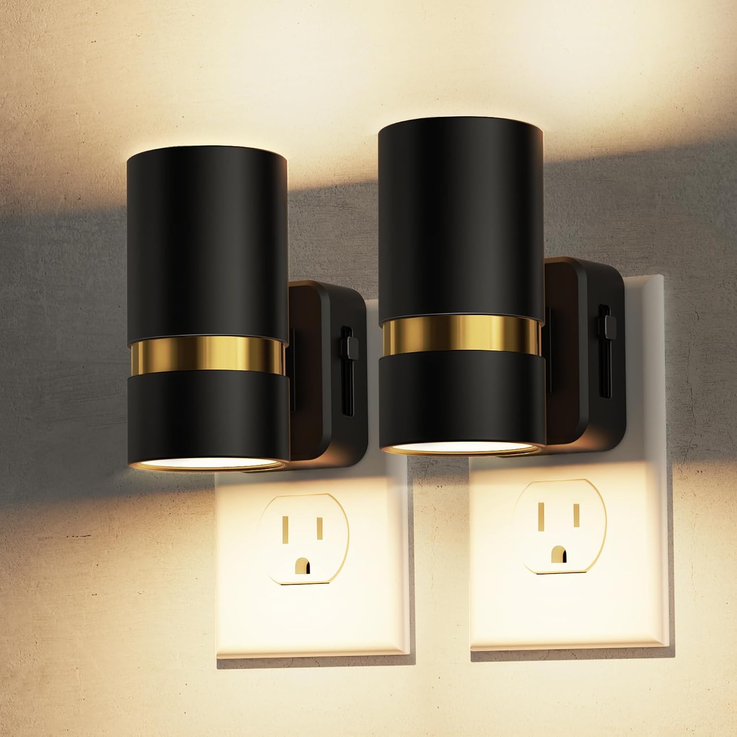 L LOHAS LED Night Lights Plug into Wall, Dimmable Night Light with 0-100LM Brightness Adjustable, 3000K Soft White, Nightlight with Dusk…