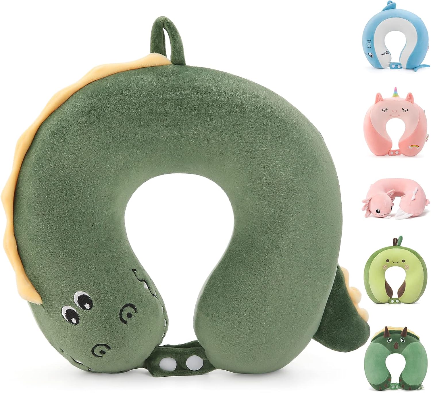 NiuniuDaddy Niuniu Daddy Crocodile Kids Neck Pillow for Traveling, 100% Memory Foam Travel Pillow, Airplane Travel, Road Trip Essentials fo…