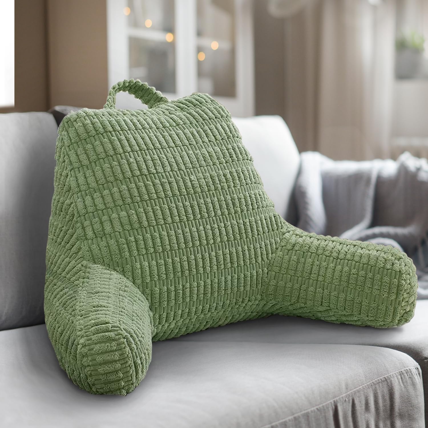 MIJIMO Reading Pillows for Sitting in Bed Adult, Back Rest Pillow for Sitting Up in Bed and Couch, Back Support Chair Pillow Support…