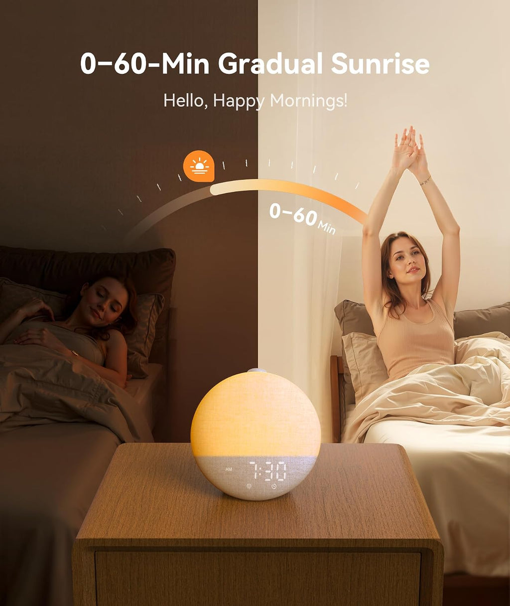 Dreamegg Sunrise 2 - Sunrise Alarm Clock, Sound Machine for Sleep, Favorites Mode, Sleep Routines, Dimmable Night Light, 29 Soothing…