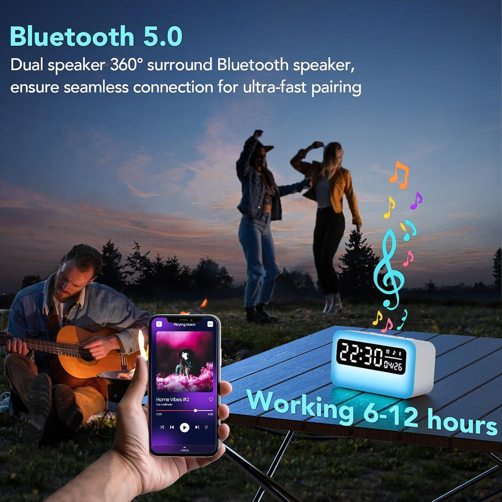 4-IN-1 LED Night Light for Kids Adult, White Noise Sound Machine with 24 Soothing Sounds, Portable Rechargeable Adjustable Night Light…