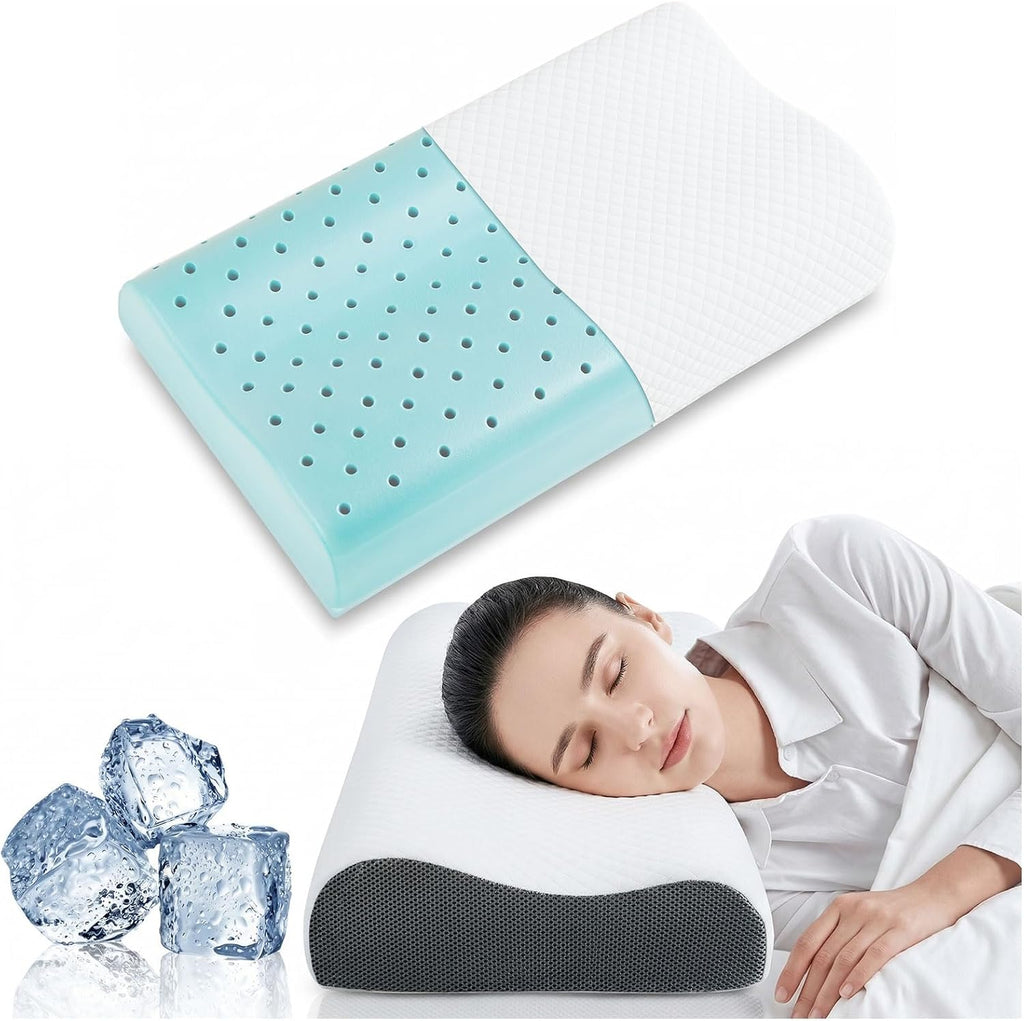 Memory Foam Cervical Pillow for Neck Support - Orthopedic Ergonomic Contour Pillow for Side Back Sleepers - Relatively Soft,150…