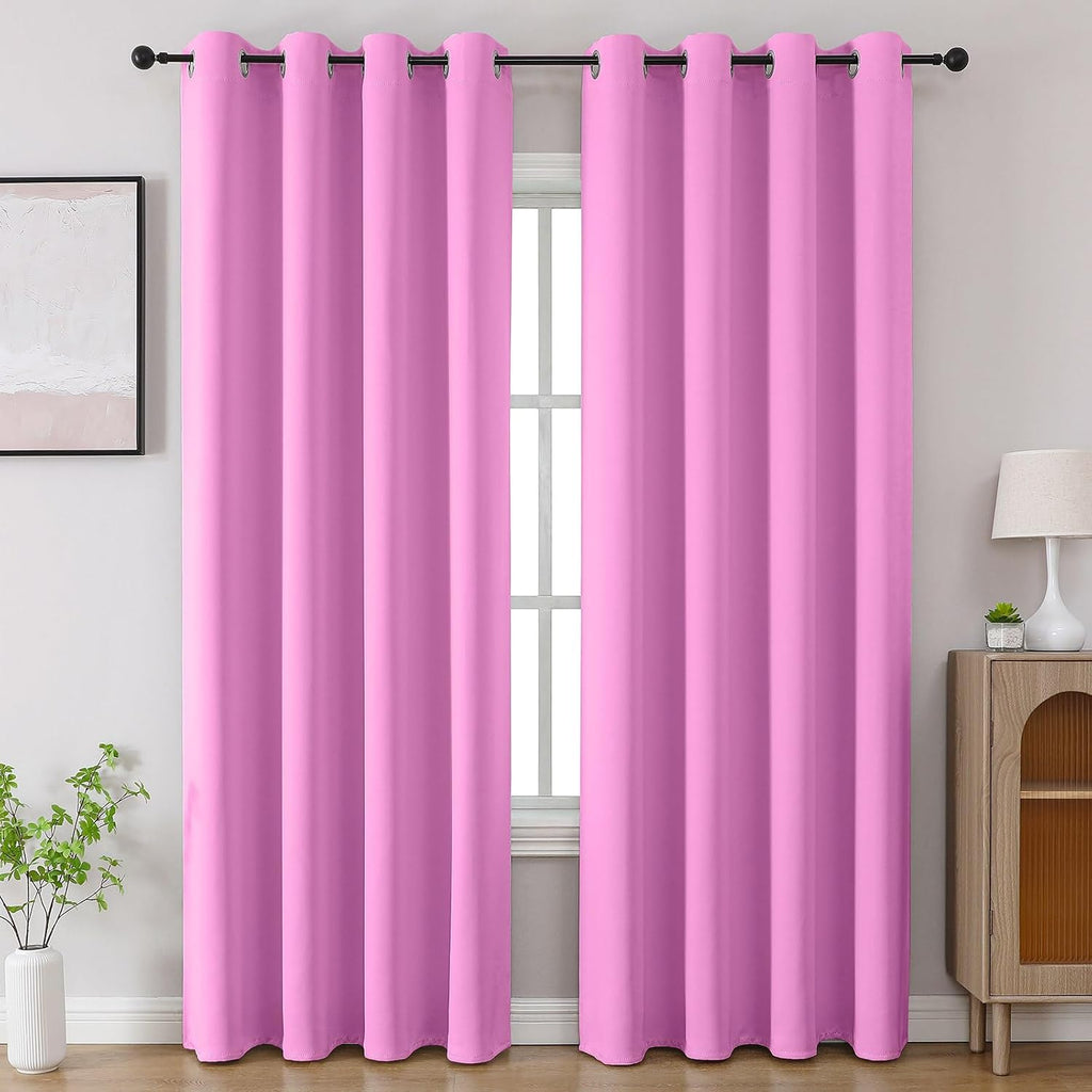 Cucraf Blackout Curtains 96 inch Length 2 Panels Set, Room Darkening Drapes for Living Room Bedroom, Thermal Insulated Light Blocking Gromm…