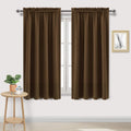 Dwcn Blackout Curtains Room Darkening Thermal Insulated Bedroom Curtains Window Curtain Panels, 52 x 63 inches Long, Set of 2 Brown Rod Poc…