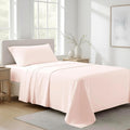 AshtonSheets 100% Organic Cotton Sheets Twin XL Size - Organic Cotton Twin XL Size Percale Weave Sheet Set (3 PC, Blush), Soft, Cooling, Cr…