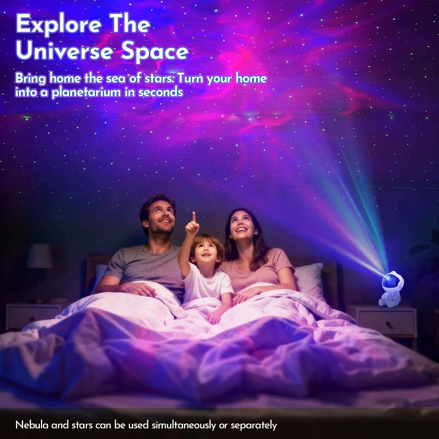 Astronaut Galaxy Projector for Bedroom Decor, Birthday Gifts for Adults Teen Girl Gifts Ambient Lighting, Ceiling Space Star Night Light…
