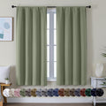 Simplebrand Ava Sage Green Blackout Curtains for Bedroom 63 Inch Length 2 Panels Set, Solid Thermal Insulated Energy Saving Rod Pocket Wind…