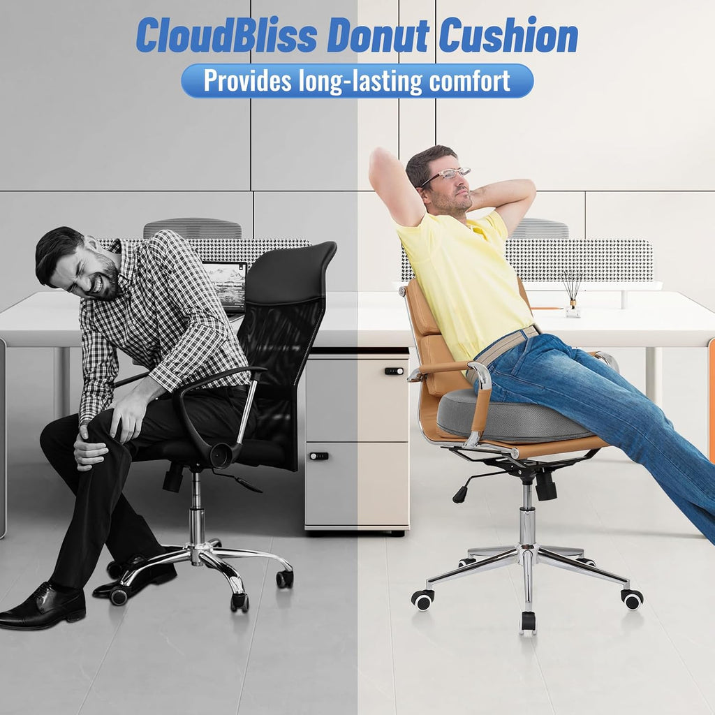 CloudBliss Donut Pillow Seat Cushion Chair Pad for Tailbone and Hemorrhoids, Memory Foam Seat Chair Cushion for Men and Women for Home & Of…