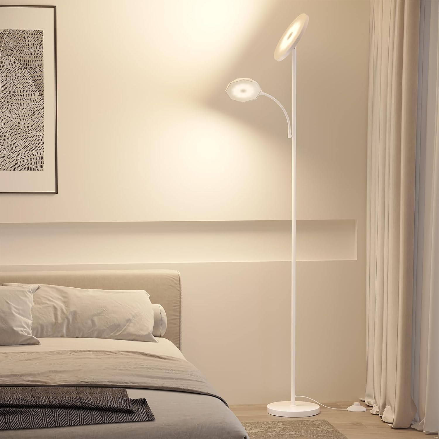 SUNMORY Floor Lamps for Living Room, 48W/4200LM Super Bright LED Floor Lamp with Remote Control, 69" Tall Standing Lamp with Stepless…