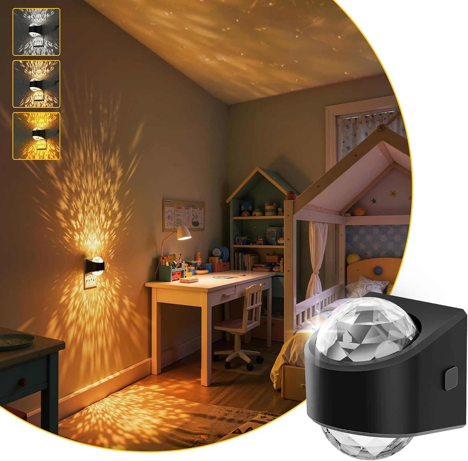 L LOHAS LED Night Lights Plug into Wall, Projector Night Light with Dusk to Dawn Sensor,1600K/3000K/5000K Adjustable, Nightlight for Kids…