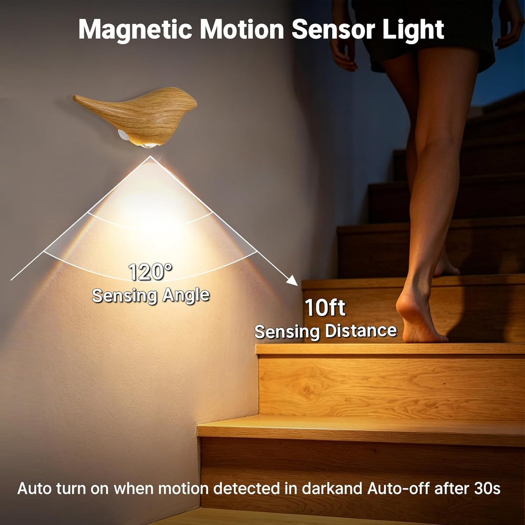 Motion Sensor Night Light: 1200mAh Rechargeable Wall Sconce Magnetic Stair Lights Indoor Wireless Wall Sconces Night Light for Bedroom…